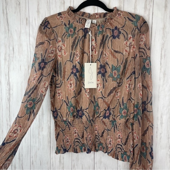 Joie NWT sparkle floral long sleeve top Large - Picture 1 of 5